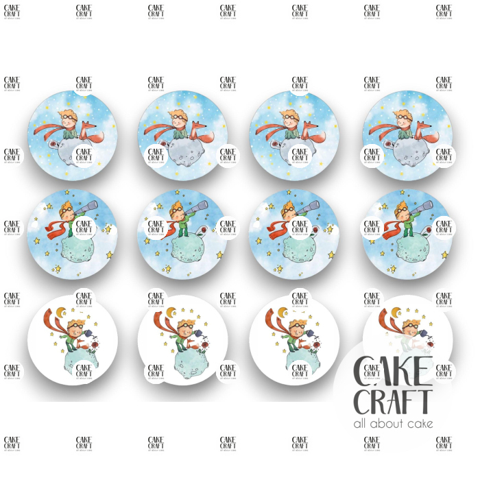 Βρώσιμη Εκτύπωση - Βρώσιμα σχέδια Μικρός Πρίγκηπας v2 - 12τμχ