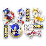 Βρώσιμη Εκτύπωση - Βρώσιμα σχέδια Sonic - 8τμχ