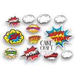 Βρώσιμη Εκτύπωση - Βρώσιμα σχέδια Wow Pow - 12τμχ