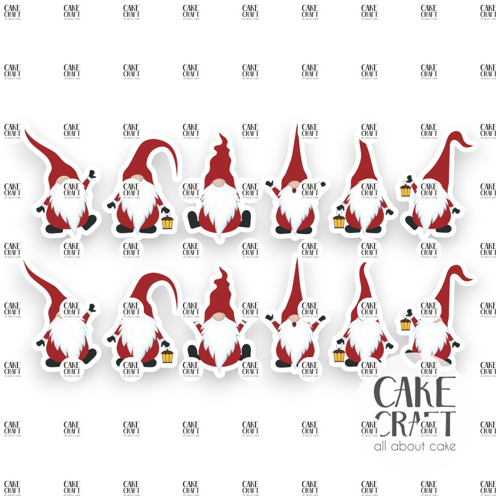 Βρώσιμη Εκτύπωση - Βρώσιμα σχέδια Christmas Νάνοι v2 - 12τμχ