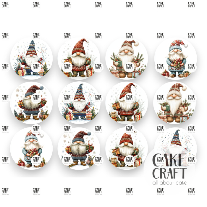 Βρώσιμη Εκτύπωση - Βρώσιμα σχέδια Christmas v2 - 12τμχ