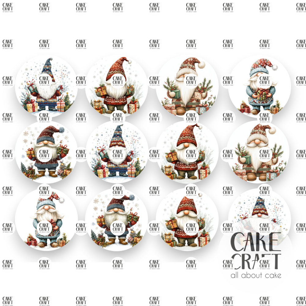 Βρώσιμη Εκτύπωση - Βρώσιμα σχέδια Christmas v2 - 12τμχ