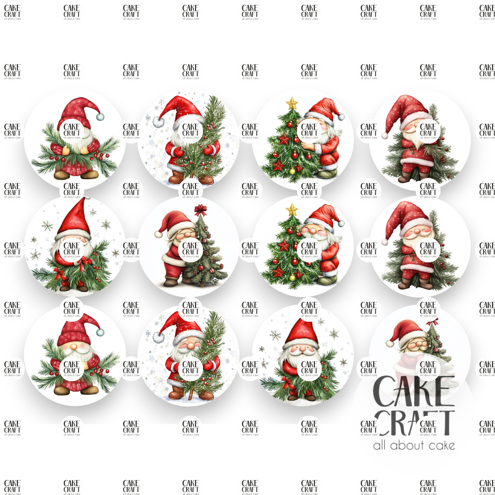 Βρώσιμη Εκτύπωση - Βρώσιμα σχέδια Christmas v1 - 12τμχ