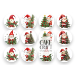 Βρώσιμη Εκτύπωση - Βρώσιμα σχέδια Christmas v1 - 12τμχ