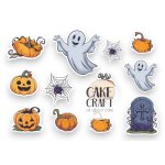 Βρώσιμη Εκτύπωση - Βρώσιμα σχέδια Halloween v6 - 12τμχ