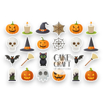 Βρώσιμη Εκτύπωση - Βρώσιμα σχέδια Halloween v2 - 24τμχ