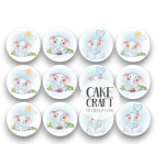 Βρώσιμη Εκτύπωση - Βρώσιμα σχέδια Ελεφαντάκι - 12τμχ