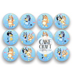 Βρώσιμη Εκτύπωση - Βρώσιμα σχέδια Bluey Birthday - 12τμχ