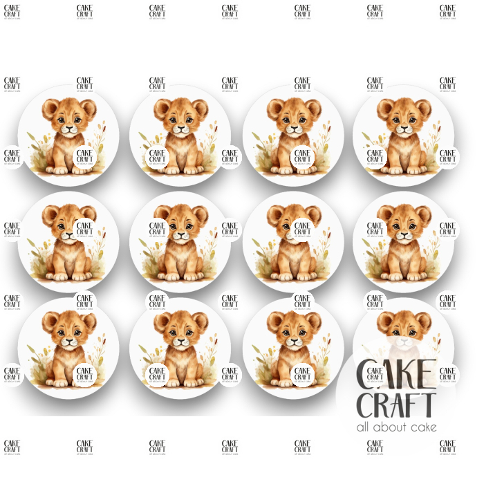 Βρώσιμη Εκτύπωση - Βρώσιμα σχέδια Λιονταράκι - 12τμχ