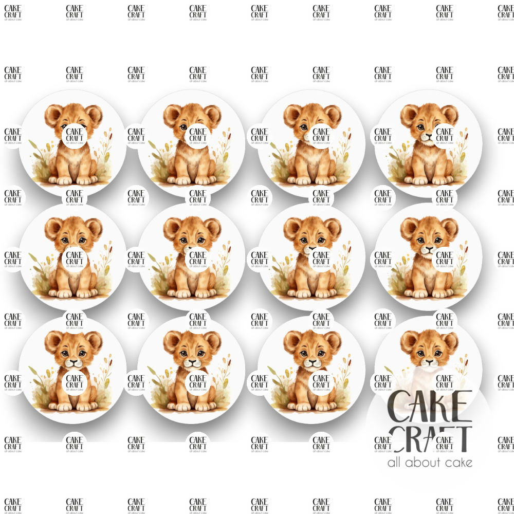 Βρώσιμη Εκτύπωση - Βρώσιμα σχέδια Λιονταράκι - 12τμχ