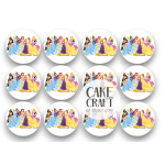 Βρώσιμη Εκτύπωση - Βρώσιμα σχέδια Πριγκίπισσες Disney v2 - 12τμχ