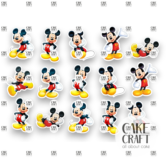 Βρώσιμη Εκτύπωση - Βρώσιμα σχέδια Mickey - 15τμχ