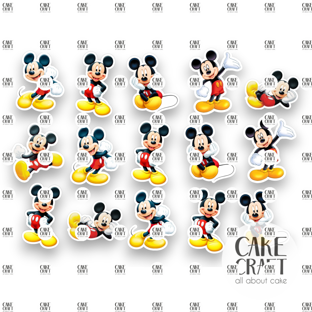 Βρώσιμη Εκτύπωση - Βρώσιμα σχέδια Mickey - 15τμχ