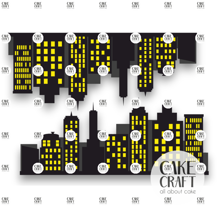 Βρώσιμη Εκτύπωση - Βρώσιμα σχέδια Πόλη - 2τμχ