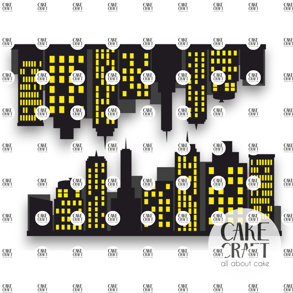 Βρώσιμη Εκτύπωση - Βρώσιμα σχέδια Πόλη - 2τμχ