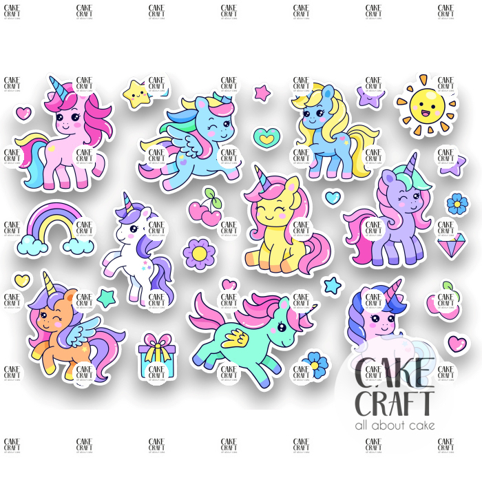 Βρώσιμη Εκτύπωση - Βρώσιμα σχέδια Little Pony - 30τμχ