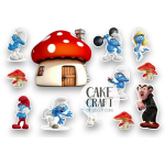 Βρώσιμη Εκτύπωση - Βρώσιμα σχέδια Στρουμφάκια - 12τμχ