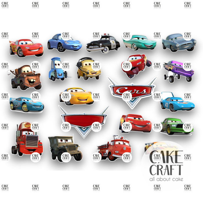 Βρώσιμα Κομμένα Σχέδια - Βρώσιμα σχέδια Αυτοκίνητα - 21τμχ