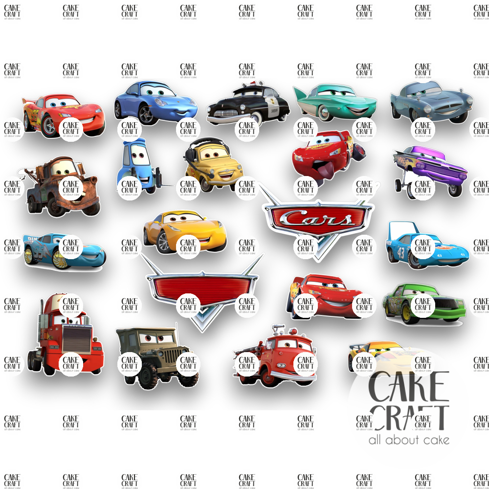 Βρώσιμα Κομμένα Σχέδια - Βρώσιμα σχέδια Αυτοκίνητα - 21τμχ