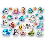 Βρώσιμα Κομμένα Σχέδια - Βρώσιμα σχέδια Ζωάκια της θάλασσας - 29τμχ