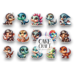 Βρώσιμα Κομμένα Σχέδια - Βρώσιμα σχέδια Μωρά Δεινοσαυράκια - 15τμχ