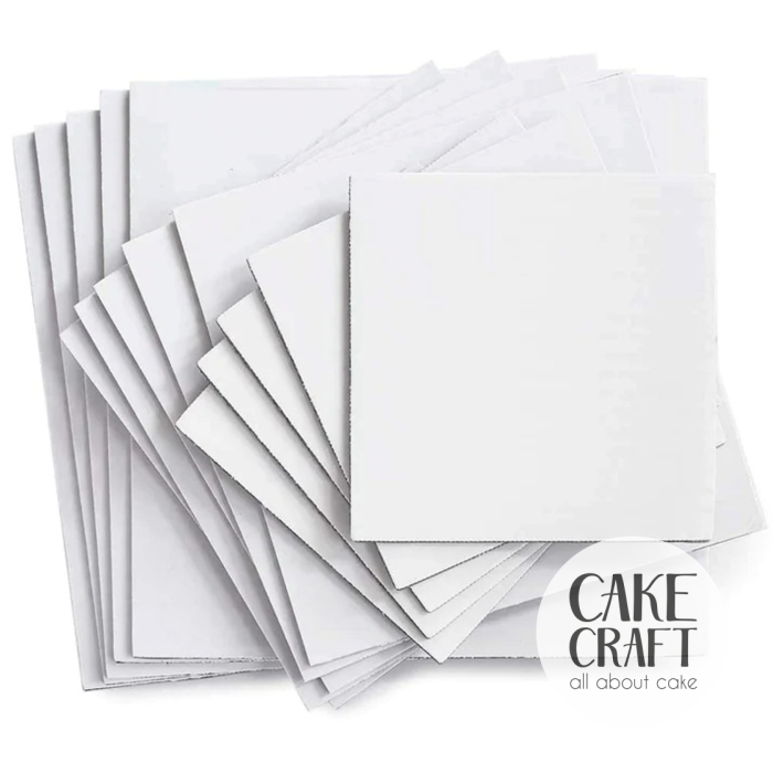 Δίσκοι τούρτας 3mm - Δίσκος τούρτας τετράγωνος λευκός Πάχος 3mm. 40x40εκ.