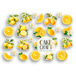 Βρώσιμα Κομμένα Σχέδια - Βρώσιμα σχέδια Mediterranean Lemons set - 26τμχ