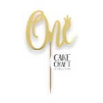 Χάρτινα Διακοσμητικά - Cake Topper Χάρτινο Χρυσό One