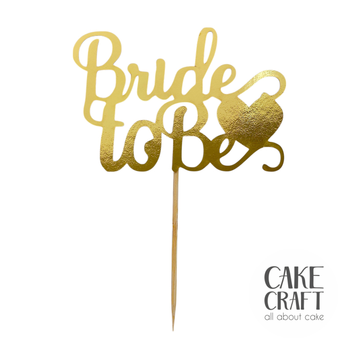 Χάρτινα Διακοσμητικά - Cake Topper Χάρτινο Χρυσό Bride to be
