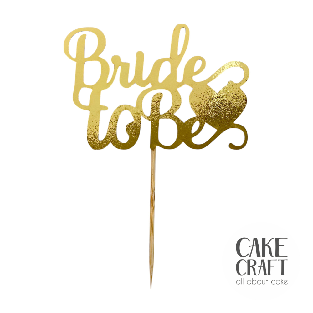 Χάρτινα Διακοσμητικά - Cake Topper Χάρτινο Χρυσό Bride to be