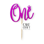 Χάρτινα Διακοσμητικά - Cake Topper Χάρτινο glitter Φούξια One
