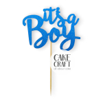 Χάρτινα Διακοσμητικά - Cake Topper Χάρτινο glitter Μπλέ It's a boy
