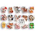 Βρώσιμα Κομμένα Σχέδια - Βρώσιμα σχέδια Ζωάκια - 15τμχ