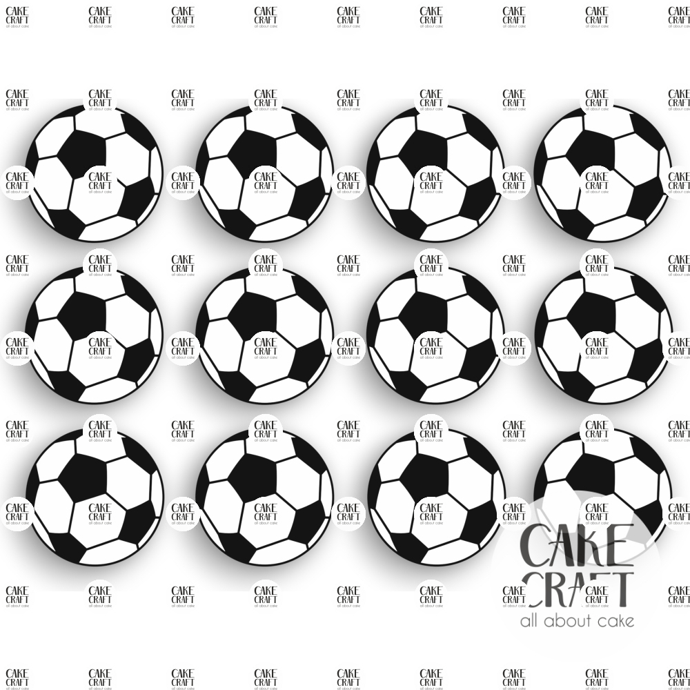 Βρώσιμα Κομμένα Σχέδια - Βρώσιμα σχέδια Μπάλες ποδοσφαίρου - 12τμχ