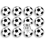 Βρώσιμα Κομμένα Σχέδια - Βρώσιμα σχέδια Μπάλες ποδοσφαίρου - 12τμχ