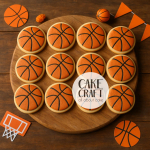 Βρώσιμη Εκτύπωση - Βρώσιμα σχέδια Μπάλα Μπάσκετ- 12τμχ