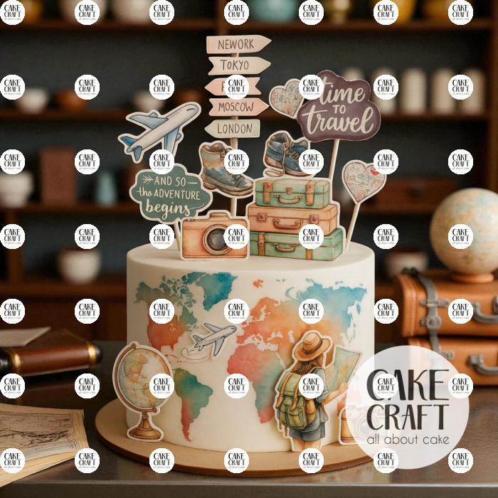 Βρώσιμα Κομμένα Σχέδια - Βρώσιμα σχέδια Ταξίδι σετ - 12τμχ