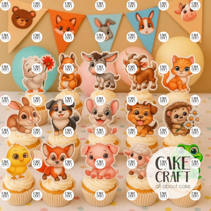 Βρώσιμα Κομμένα Σχέδια - Βρώσιμα σχέδια Ζωάκια - 15τμχ