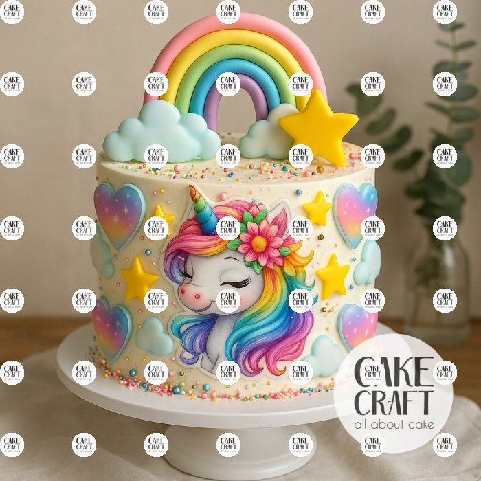 Βρώσιμα Κομμένα Σχέδια - Βρώσιμα σχέδια Μονόκερος και Ουράνιο τόξο σετ - 21τμχ