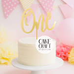 Χάρτινα Διακοσμητικά - Cake Topper Χάρτινο Χρυσό One