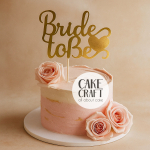 Χάρτινα Διακοσμητικά - Cake Topper Χάρτινο Χρυσό Bride to be