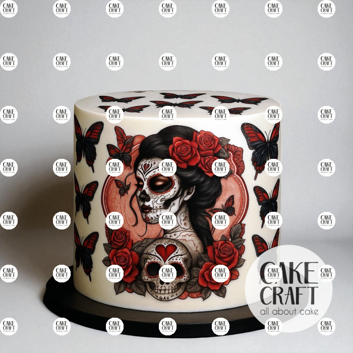 Βρώσιμα Κομμένα Σχέδια - Βρώσιμα σχέδια Γοτθικό κορίτσι και πεταλούδες σετ - 17τμχ