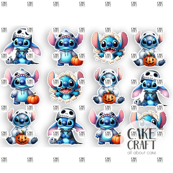 Βρώσιμα Κομμένα Σχέδια - Βρώσιμα σχέδια Halloween Stitch σετ - 12τμχ