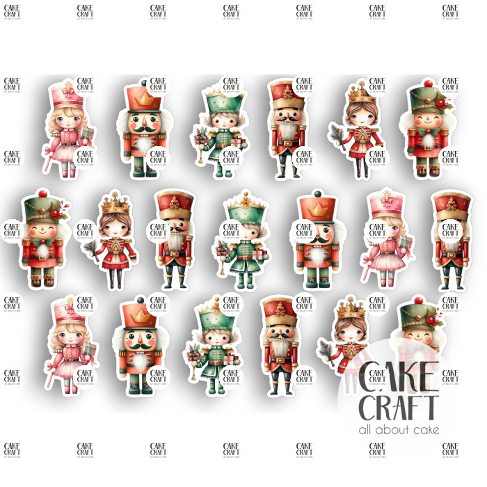 Βρώσιμα Κομμένα Σχέδια - Βρώσιμα σχέδια Christmas Καρυοθραύστες σετ - 19τμχ