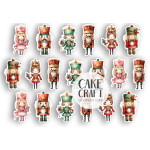 Βρώσιμα Κομμένα Σχέδια - Βρώσιμα σχέδια Christmas Καρυοθραύστες σετ - 19τμχ