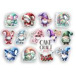 Βρώσιμα Κομμένα Σχέδια - Βρώσιμα σχέδια Christmas Νάνοι v4 - 13τμχ