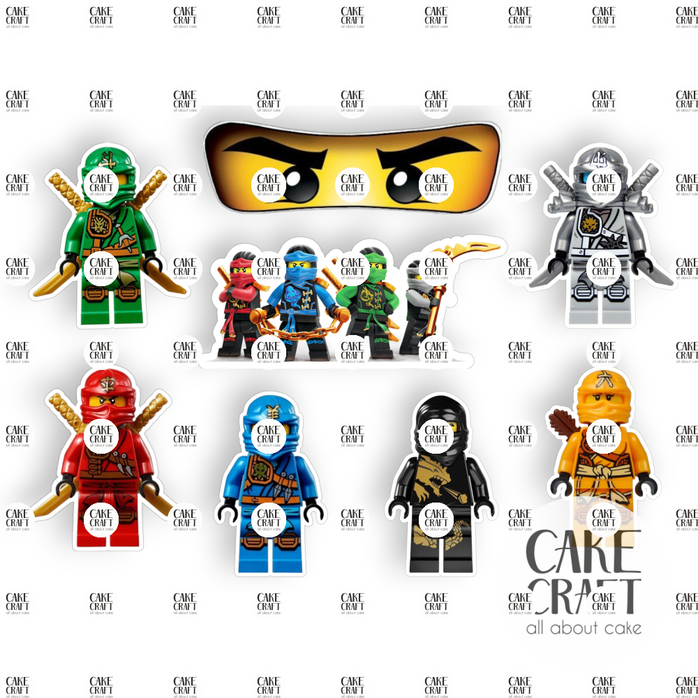 Βρώσιμα Κομμένα Σχέδια - Βρώσιμα σχέδια Ninjago σετ - 8τμχ