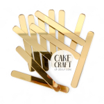 Βέργες & Sticks - Mini Sticks Χρυσό Καθρέπτης / Ξυλάκια για παγωτό CakeCraft 12τμχ 10x9.3cm