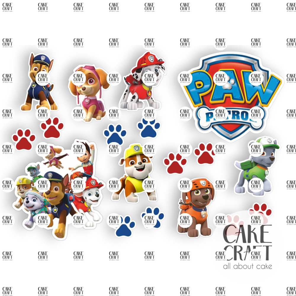 Βρώσιμα Κομμένα Σχέδια - Βρώσιμα σχέδια Paw Patrol σετ - 18τμχ