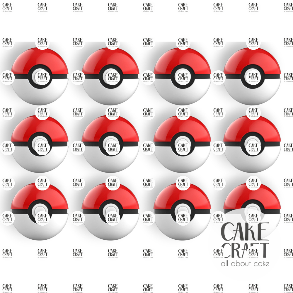 Βρώσιμα Κομμένα Σχέδια - Βρώσιμα σχέδια Πόκεμον μπάλες - 12τμχ